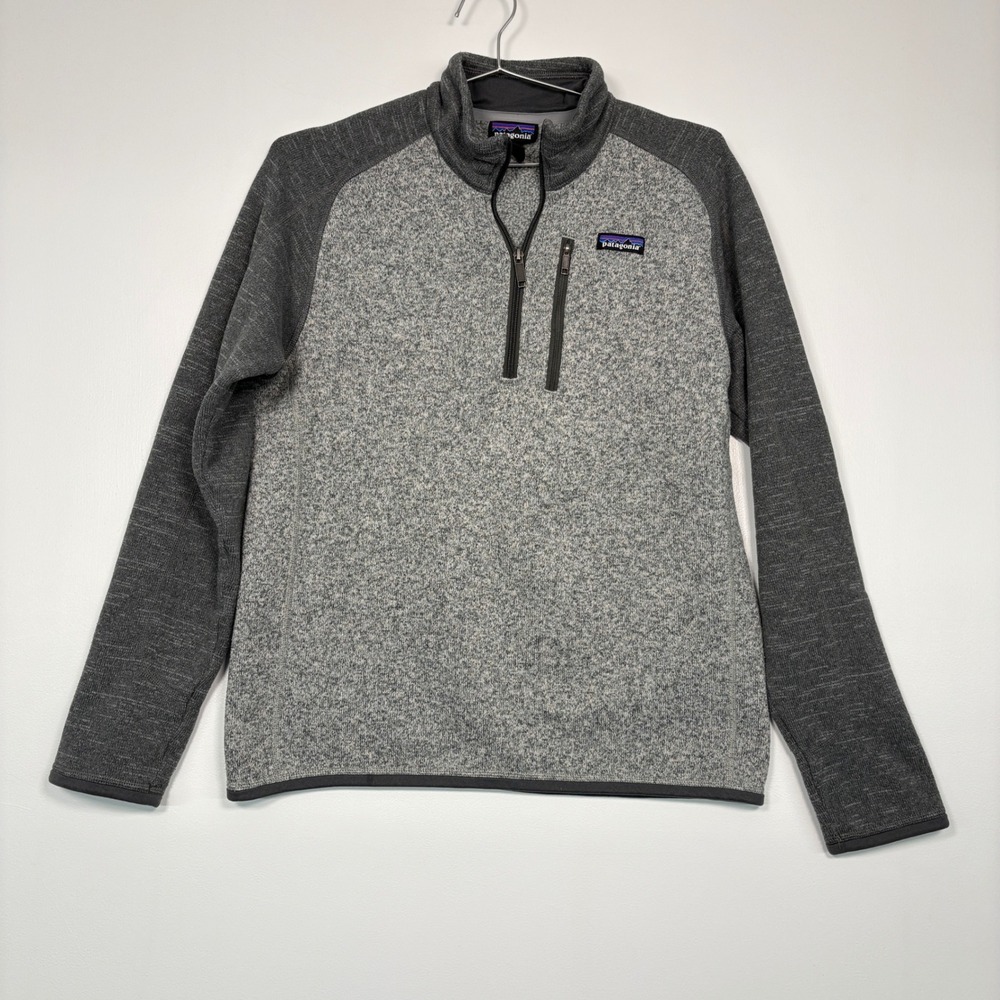 Patagonia Mens Better Sweater 1/4 Zip Fleece Pullover M Gray Outdoor 25522 FA17